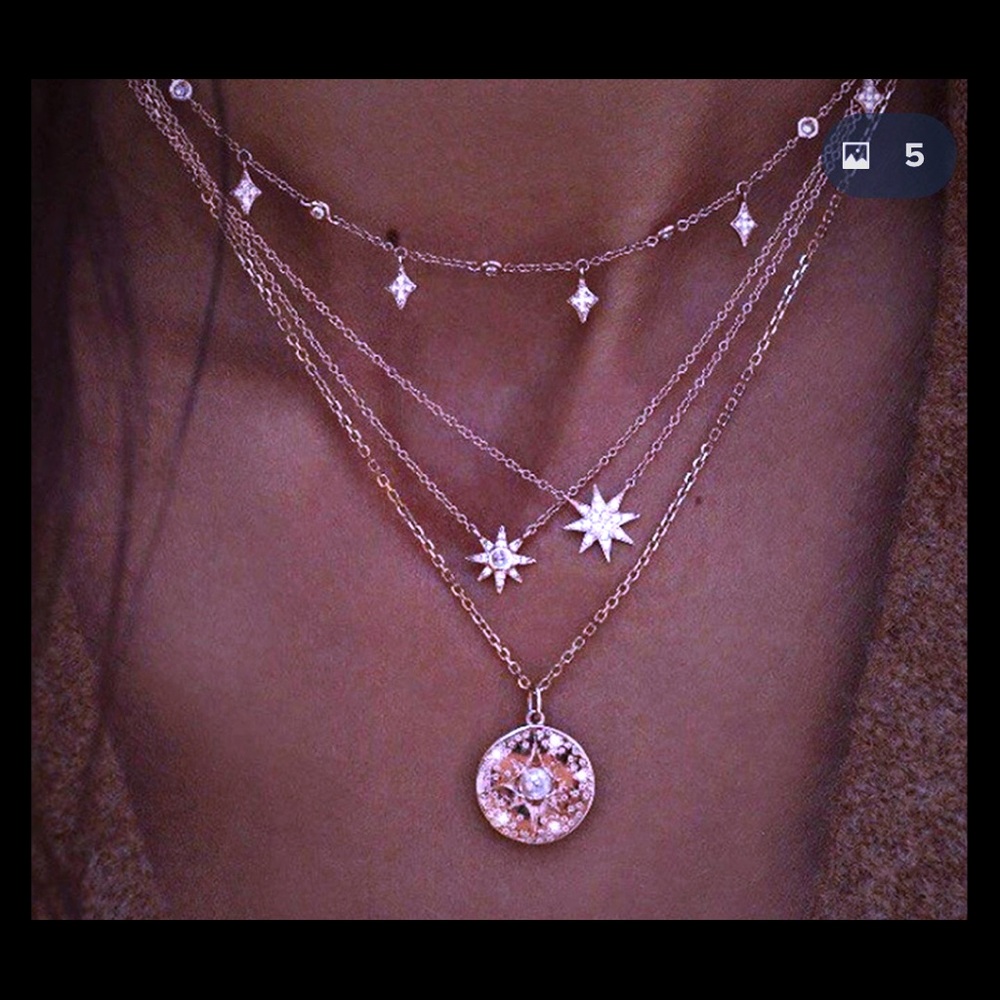 Star Filled multilayered Necklace